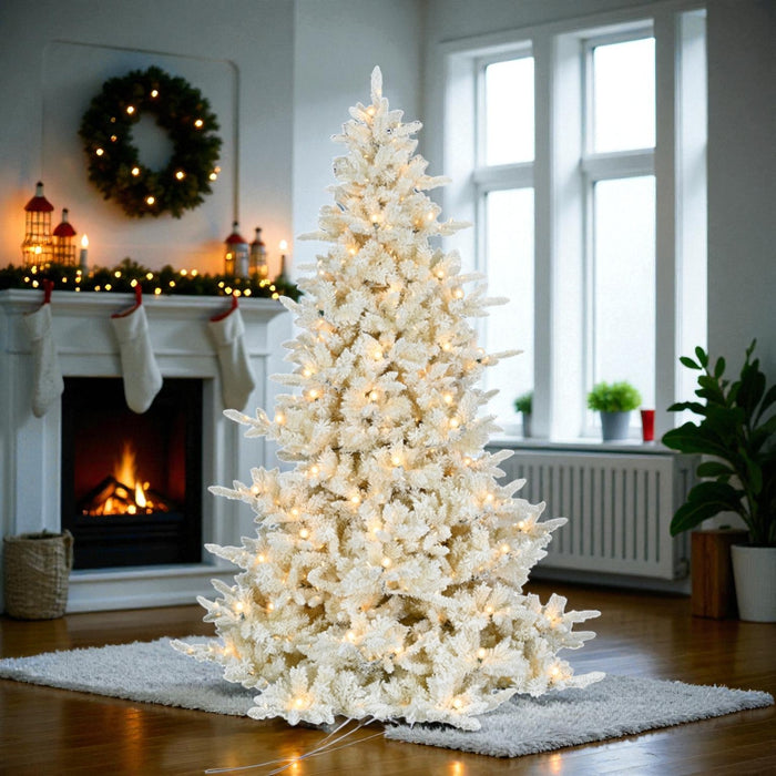 Novogodišnja jelka sa LED lampicama 210cm, krem