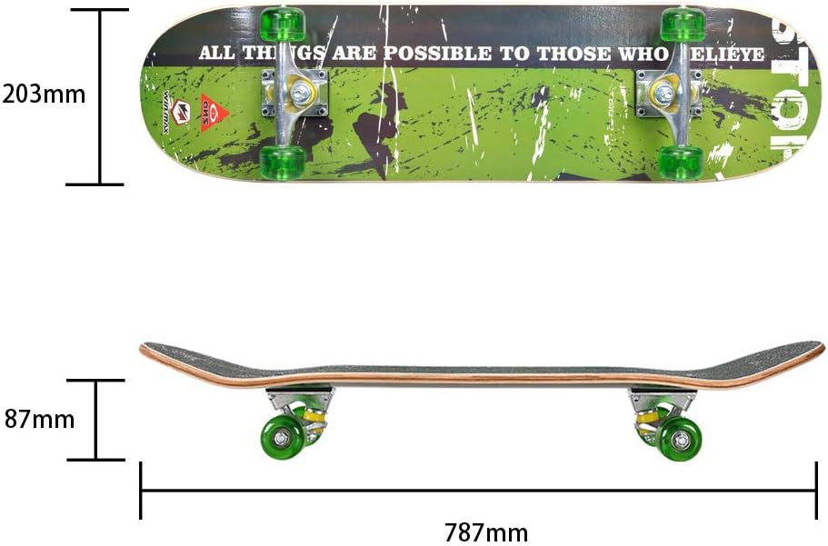WINMAX Skateboard zeleni