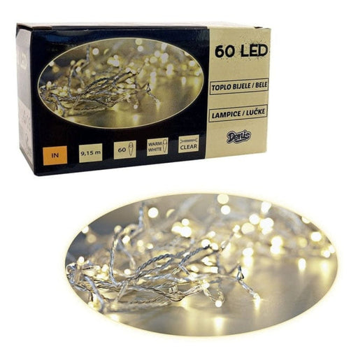 LED svetla bele boje na baterije 60