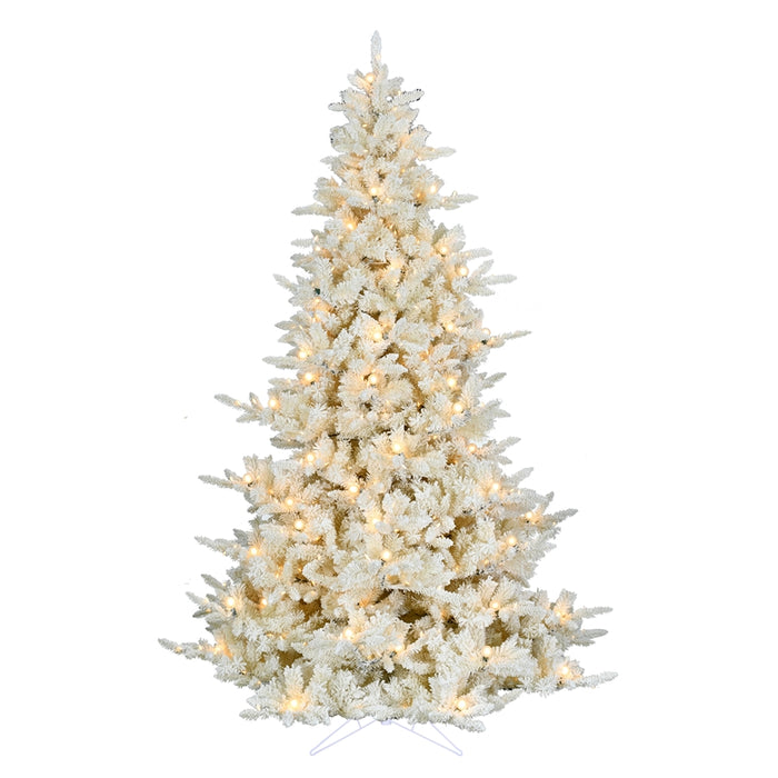 Novogodišnja jelka sa LED lampicama krem