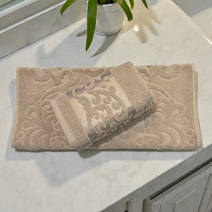 Peškir Žakard braon 95x50cm, 570g/m2