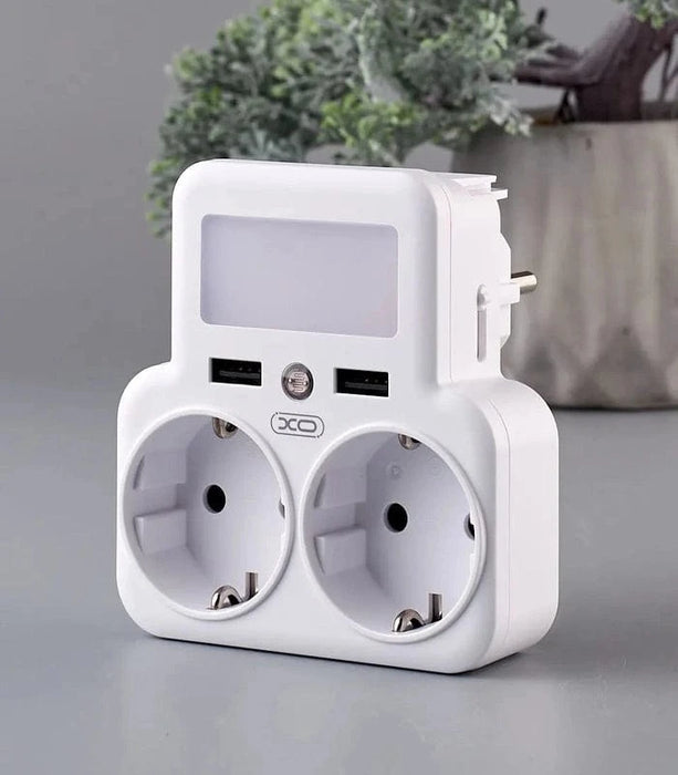 Utičnica sa noćnim svetlom i USB-om 3u1