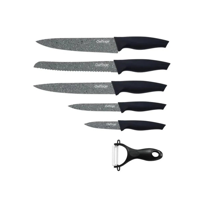 Cheffinger 6-delni set noževa sa granitnim premazom