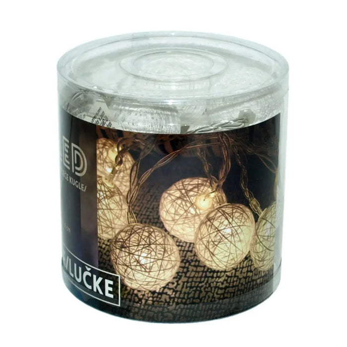 LED lampice - 10 loptica 4 cm, na baterije