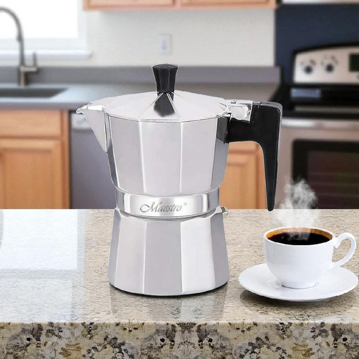 Džezva za espresso kafu Maestro MR1666-6BK 6 šoljica 300ML crna