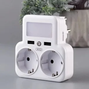 Utičnica sa noćnim svetlom i USB-om 3u1