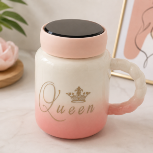 Queen keramička šolja sa poklopcem